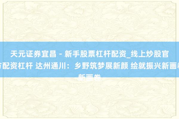 天元证券宜昌 - 新手股票杠杆配资_线上炒股官方配资杠杆 达州通川：乡野筑梦展新颜 绘就振兴新画卷